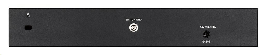 D-Link DGS-1210-10P 10-portový gigabitový Smart+ PoE switch,  8x GbE PoE+,  2x SFP,  PoE 65W,  bez ventilátora1 