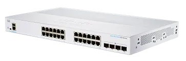 Cisco switch CBS350-24T-4G-UK (24xGbE, 4xSFP, fanless) - REFRESH0 
