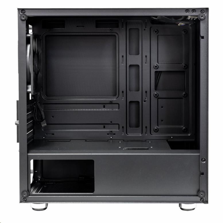 EVOLVEO M4,  case mATX,  1x120mm PWM ventilátor,  průhledná bočnice,  černá1 