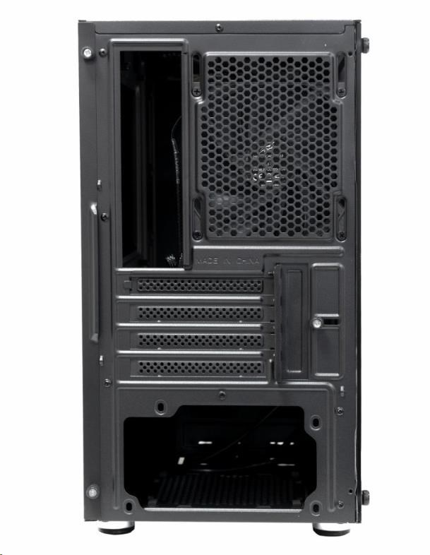 EVOLVEO M4,  case mATX,  1x120mm PWM ventilátor,  průhledná bočnice,  černá2 