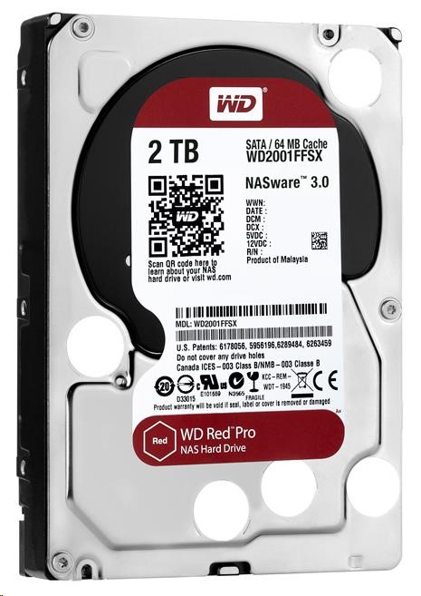 BAZAR - WD RED Pro NAS WD2002FFSX 2TB SATAIII/ 600 64MB cache0 