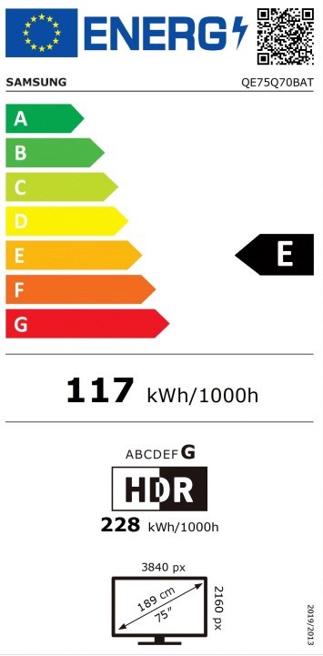 SAMSUNG QE75Q70B 75