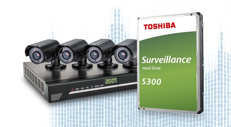 TOSHIBA HDD S300 Surveillance (SMR) 4TB,  SATA III,  5400 rpm,  256MB cache,  3, 5