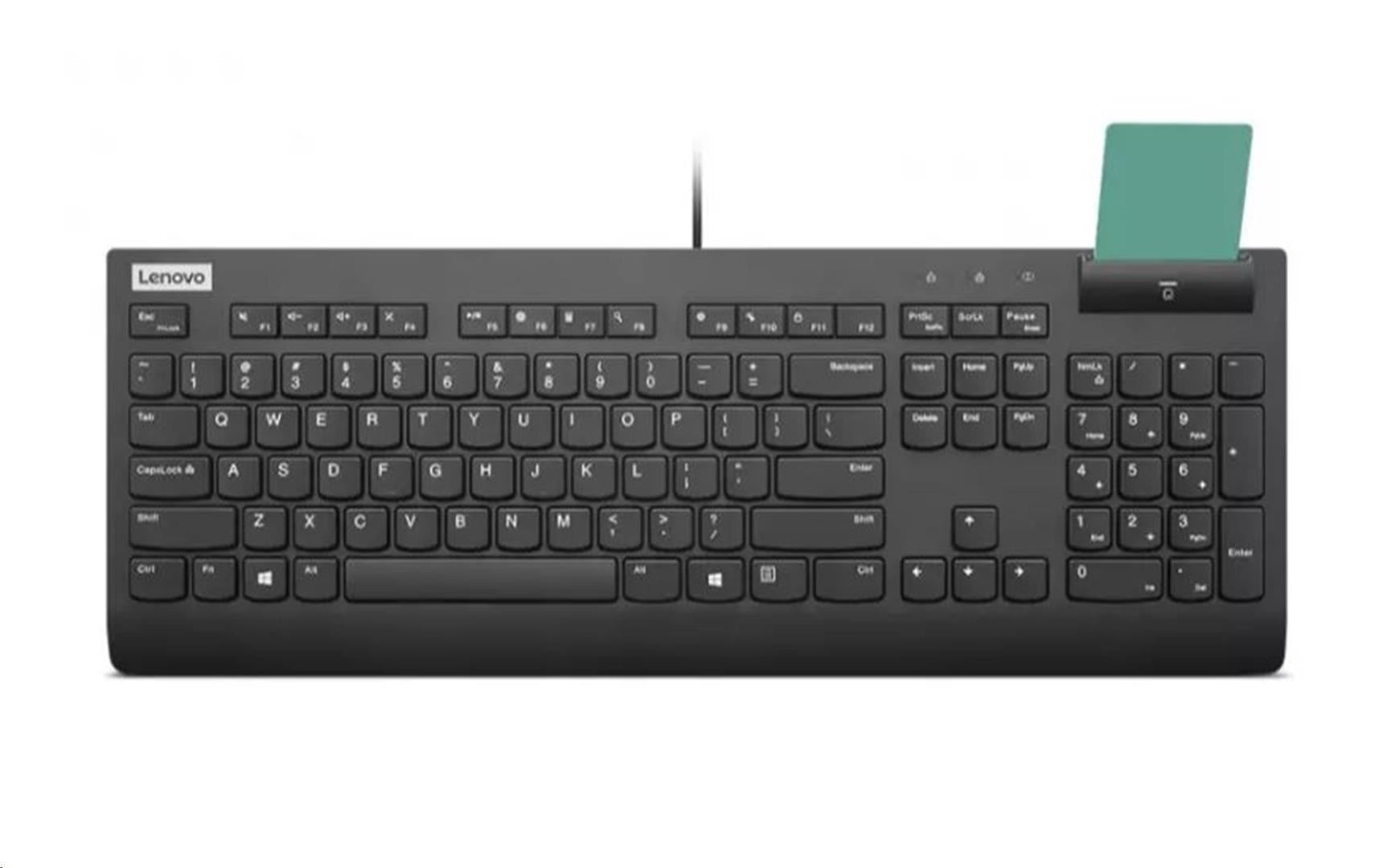 LENOVO klávesnice drátová Smartcard Keyboard II CZ/ SK - USB,  černá0 