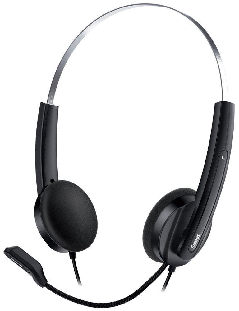 GENIUS sluchátka HS-220U/  USB/  černo-stříbrná1 