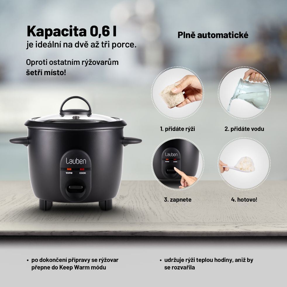 Lauben Rice Cooker 600BC - rýžovar1 