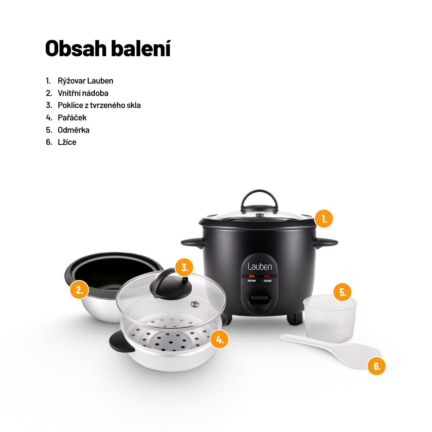 Lauben Rice Cooker 600BC - rýžovar4 