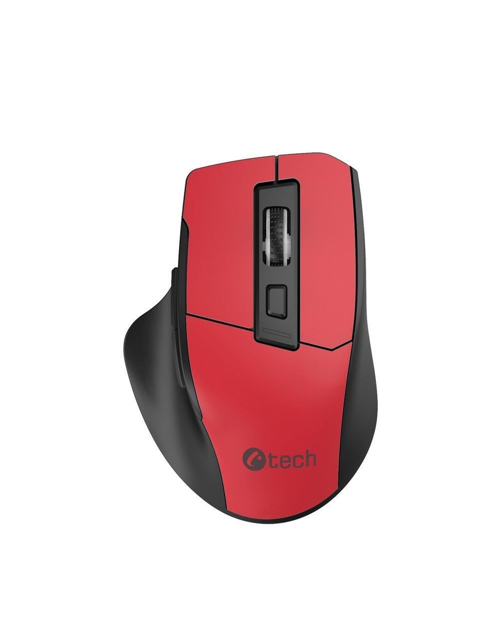 C-TECH myš Ergo WM-05,  1600DPI,  6 tlačítek,  USB,  červená0 