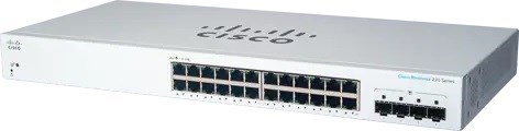 Cisco switch CBS220-24T-4G-UK (24xGbE, 4xSFP, fanless) - REFRESH0 
