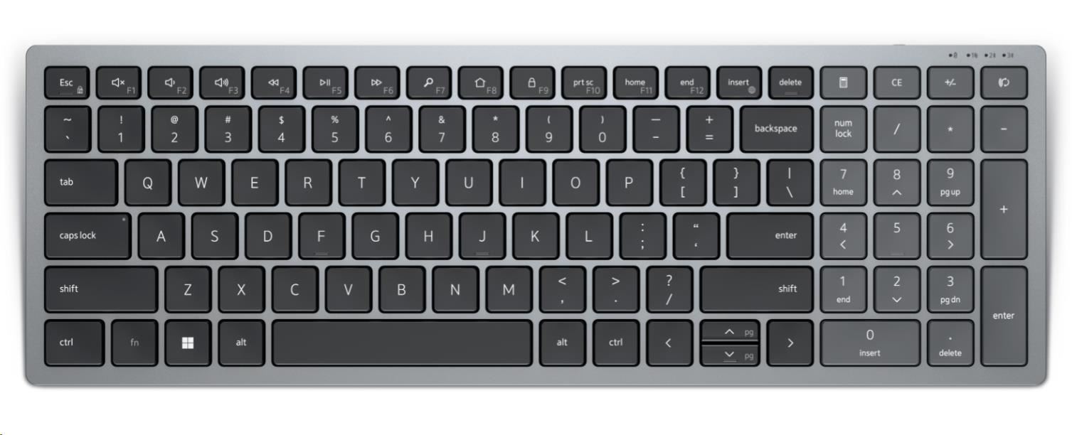 Dell Compact Multi-Device Wireless Keyboard - KB740 - US International (QWERTY)