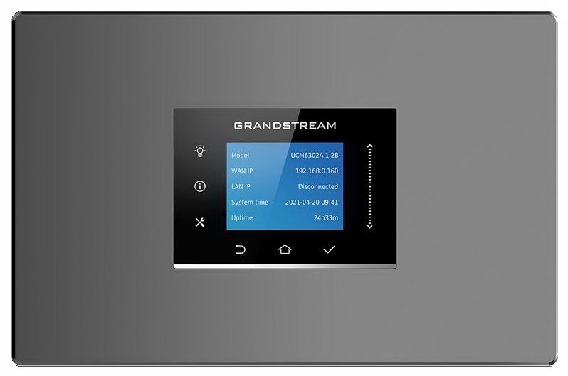 Grandstream UCM6302 Audio VoIP PBX, 500 užív., 75 súb. hov., audiokonf. 75úč., 2xFXO, 2xFXS port0 