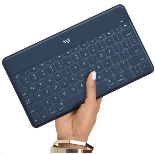 Logitech Bluetooth Keyboard Folio Keys-To-Go,  UK - International,  Classic Blue,  Apple1 