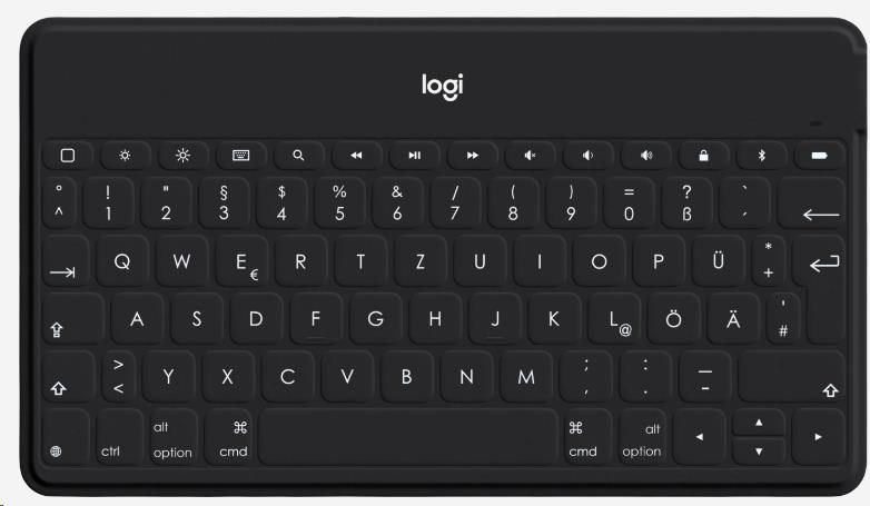 Logitech Bluetooth Keyboard Folio Keys-To-Go,  DE,  Black,  Apple0 