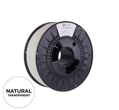 C-TECH Tisková struna (filament) PREMIUM LINE, PETG, transparentní, 1,75mm, 1kg0 