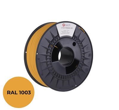 C-TECH Tisková struna (filament) PREMIUM LINE, PLA, signální žlutá, RAL1003, 1,75mm, 1kg0 