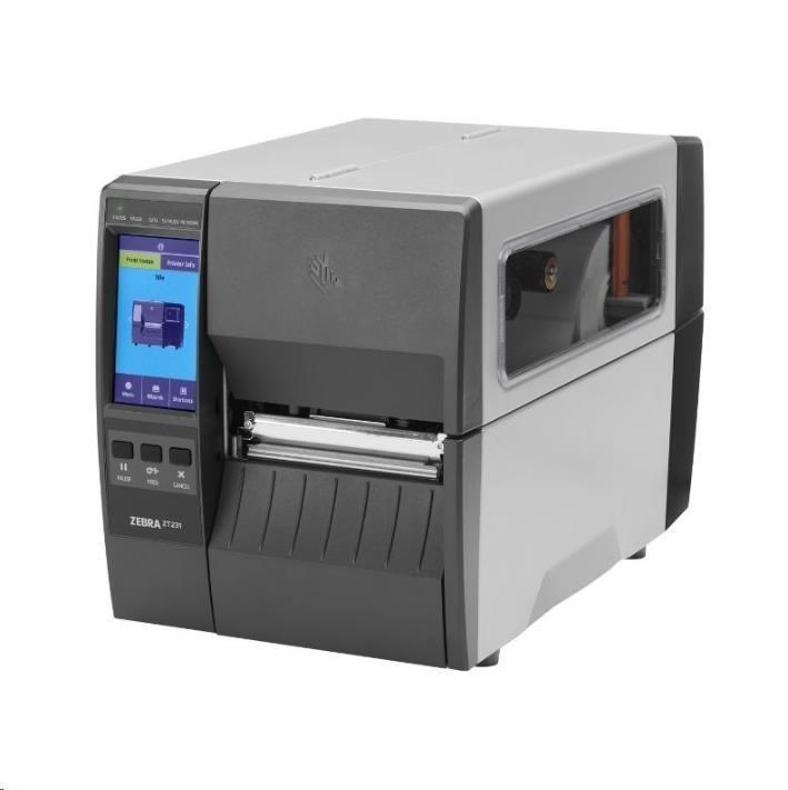 Zebra ZT231,  12 dots/ mm (300 dpi),  display,  EPL,  ZPL,  ZPLII,  USB,  USB Host,  RS232,  BT (BLE),  Ethernet1 