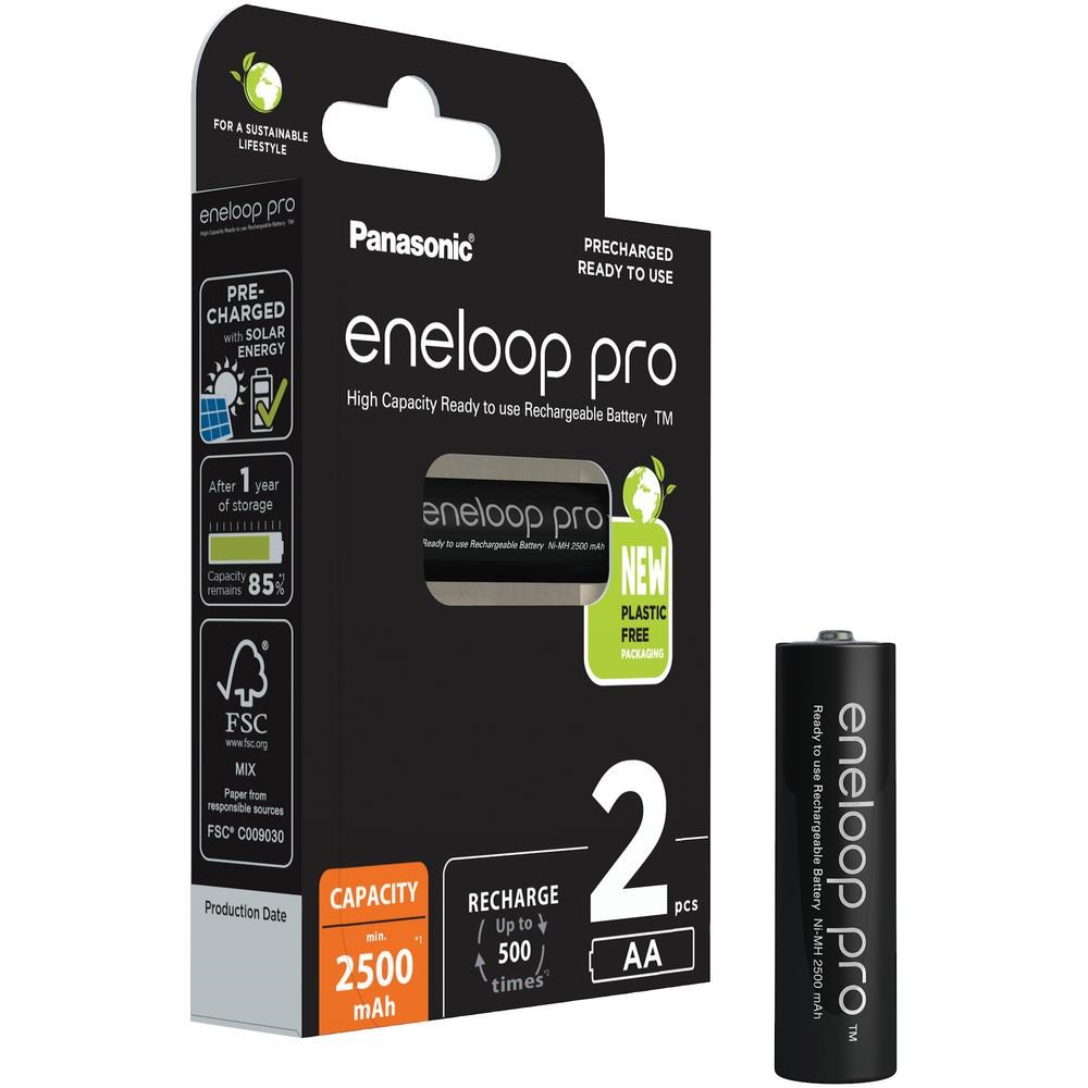 PANASONIC HR6 AA 3HCDE/ 2BE ENELOOP PRO N,  2500 mAh (Blistr 2ks)0 