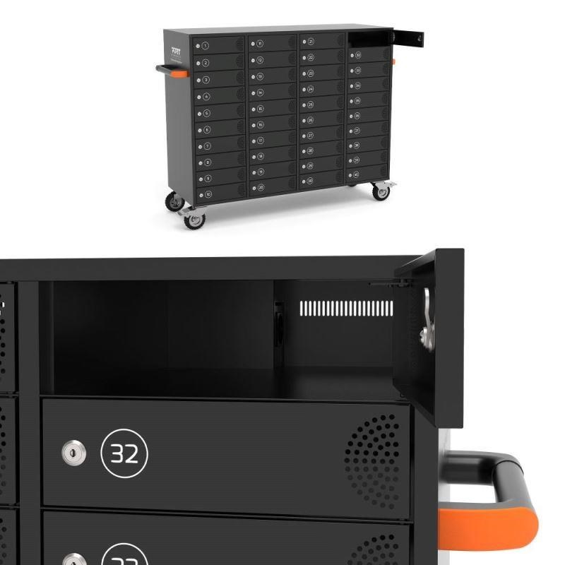 PORT nabíjecí skříňka pro 40 zařízení,  individuální zámky,  černá6 