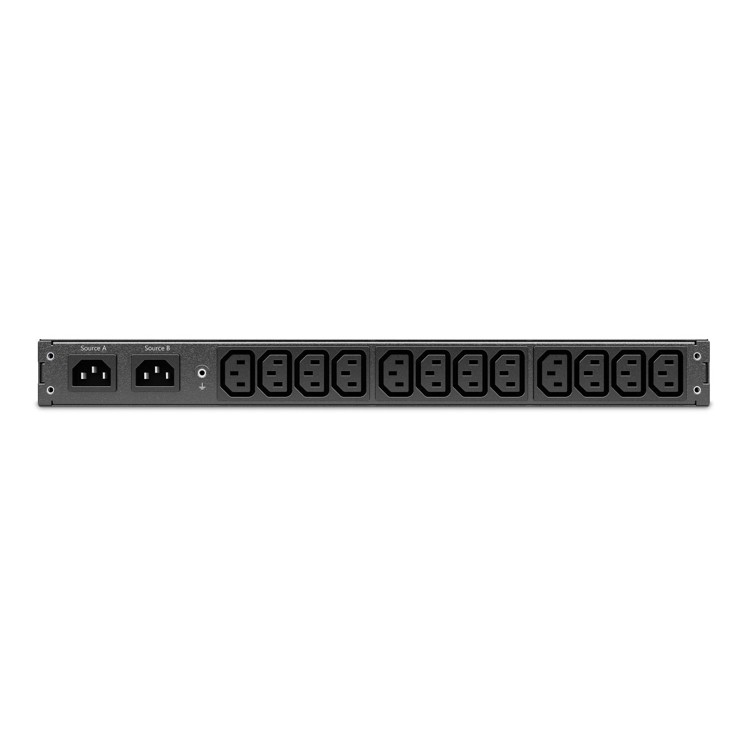 APC Rack ATS,  230V,  10A,  (12)C13 out,  IEC-320 C14 (2)0 