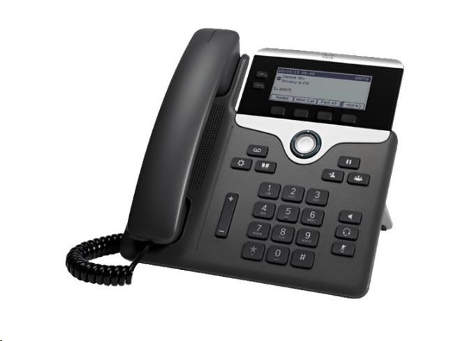 Cisco CP-7821-3PCC-K9=, telefón VoIP, 2 linky, 2x10 100, 3, 5
