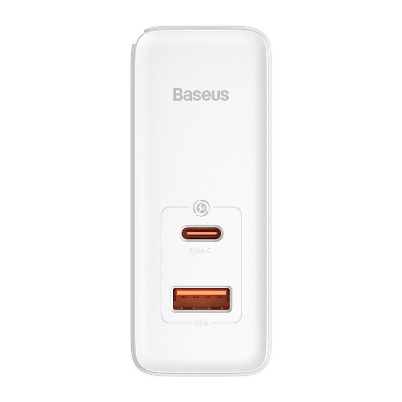 Baseus GaN5 Pro rychlonabíjecí adaptér USB-C + USB-A 100W bílá4 