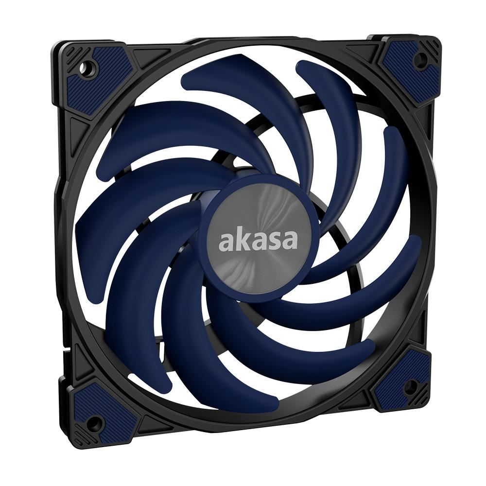AKASA ventilátor ALUCIA XS12 (Photic Blue Edition),  12cm fan3 