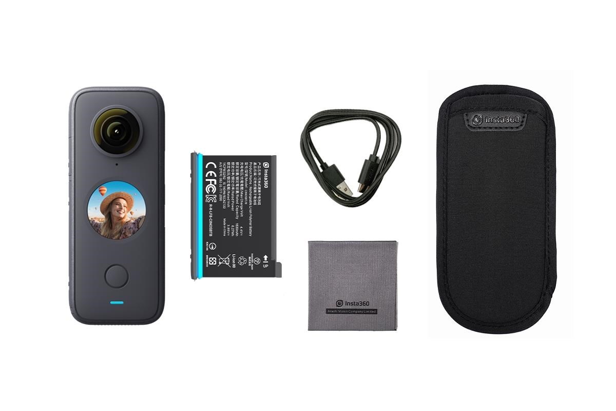 Insta360 ONE X2 akční outdoorová kamera,  vodotěsná,  dvojice 360° objektivů,  30 fps,  ovládání hlasem2 