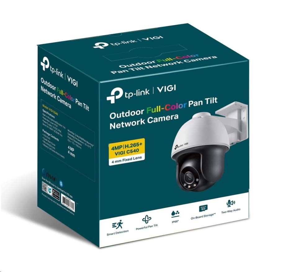 TP-Link VIGI C540(4mm),  4MP,  PTZ,  PoE,  IR 30m,  Micro SD card5 