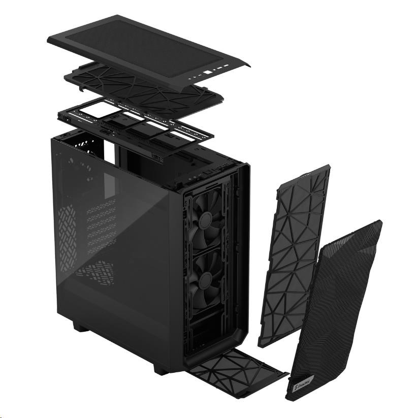 Fractal Design Meshify 2 Compact Black TG Light Tint/ Midi Tower/ Transpar./ Čierna7 