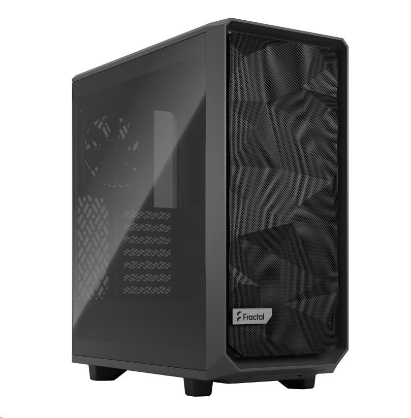 FRACTAL DESIGN skříň Meshify 2 Compact Gray TG Light Tint,  USB 3.1 Type-C,  2x USB 3.0,  bez zdroje,  mATX0 