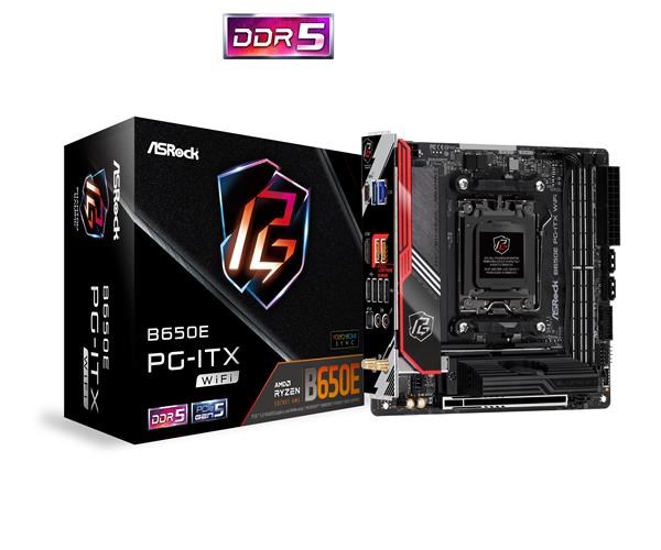 ASRock MB Sc AM5 B650E PG-ITX WIFI,  AMD B650,  2xDDR5,  1xHDMI,  WI-FI,  mini-ITX0 