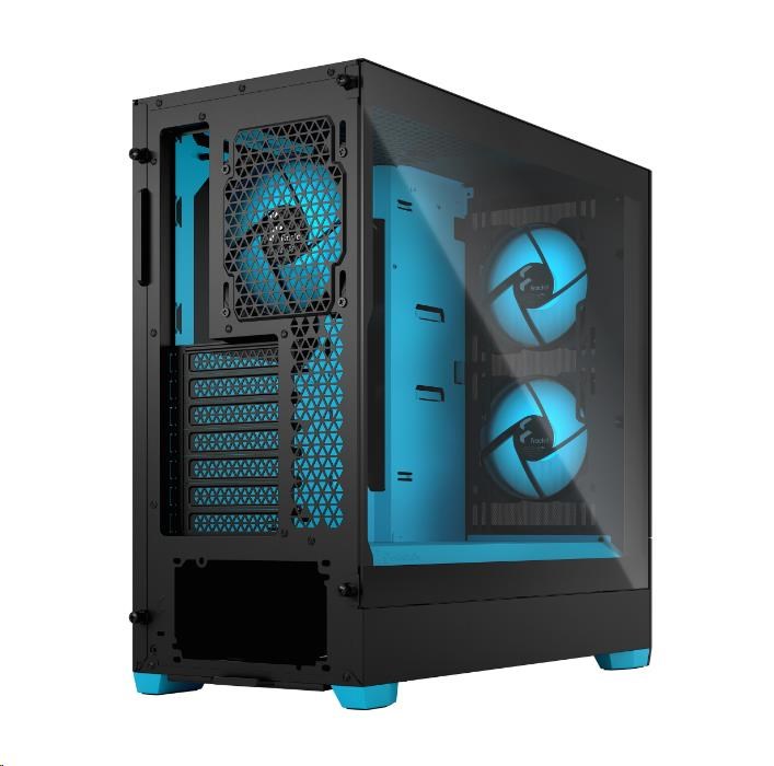 FRACTAL DESIGN skříň Pop Air RGB Cyan Core TG Clear Tint,  2x USB 3.0,  bez zdroje,  ATX1 