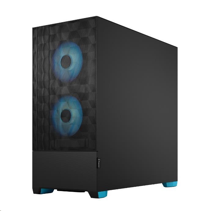 FRACTAL DESIGN skříň Pop Air RGB Cyan Core TG Clear Tint,  2x USB 3.0,  bez zdroje,  ATX11 