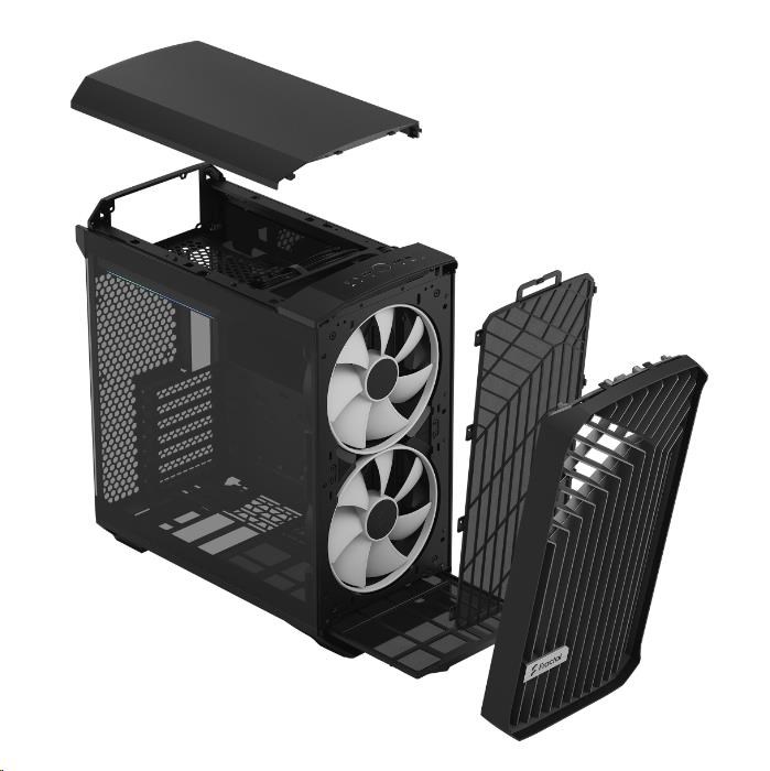 FRACTAL DESIGN skříň Torrent Compact RGB Black TG Light Tint,  USB 3.1 Type-C,  2x USB 3.0,  bez zdroje,  E-ATX5 