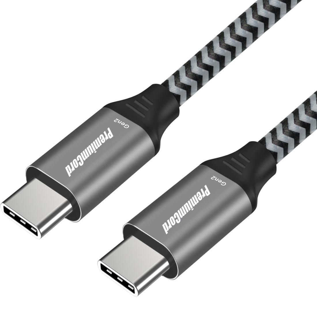 PREMIUMCORD Kabel USB-C (USB 3.2 Gen 2,  3A,  60W,  20Gbit/ s) bavlněný oplet,  0, 5m0 