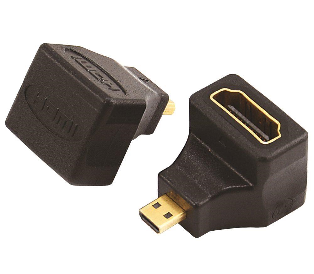 PremiumCord adaptér Micro HDMI Male na HDMI Female zahnutý do pravého úhlu 90°0 