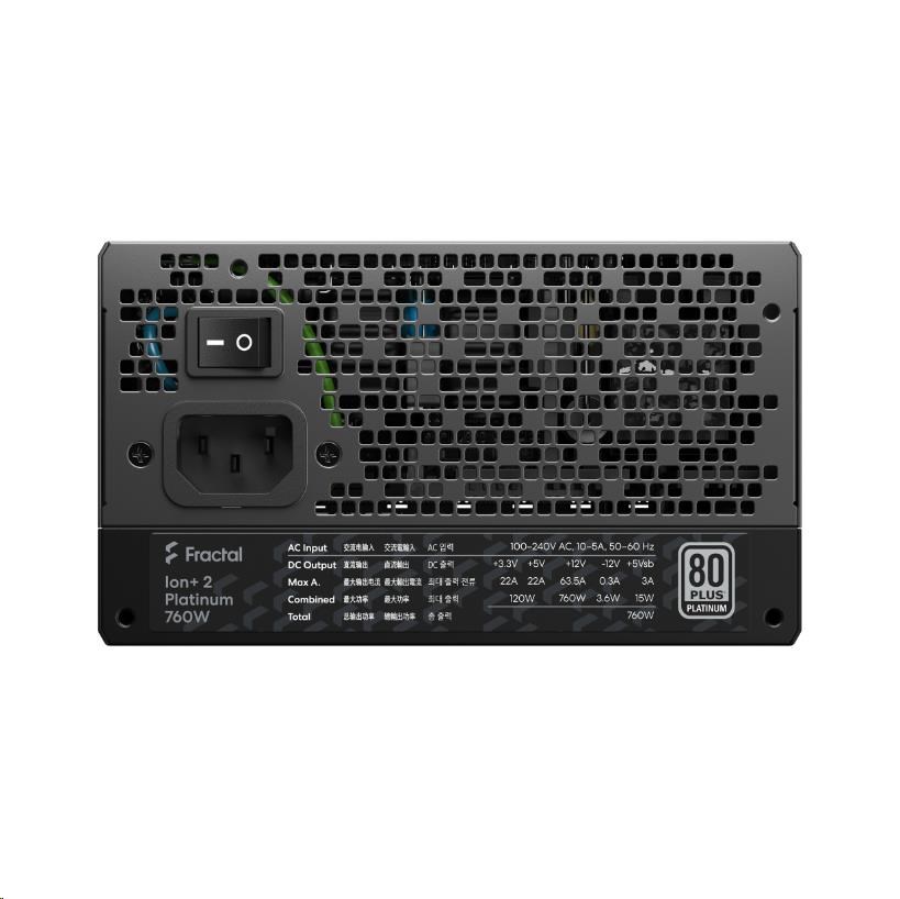 FRACTAL DESIGN zdroj Ion+ 2 760W PLATINUM,  modular,  80+ Platinum14 