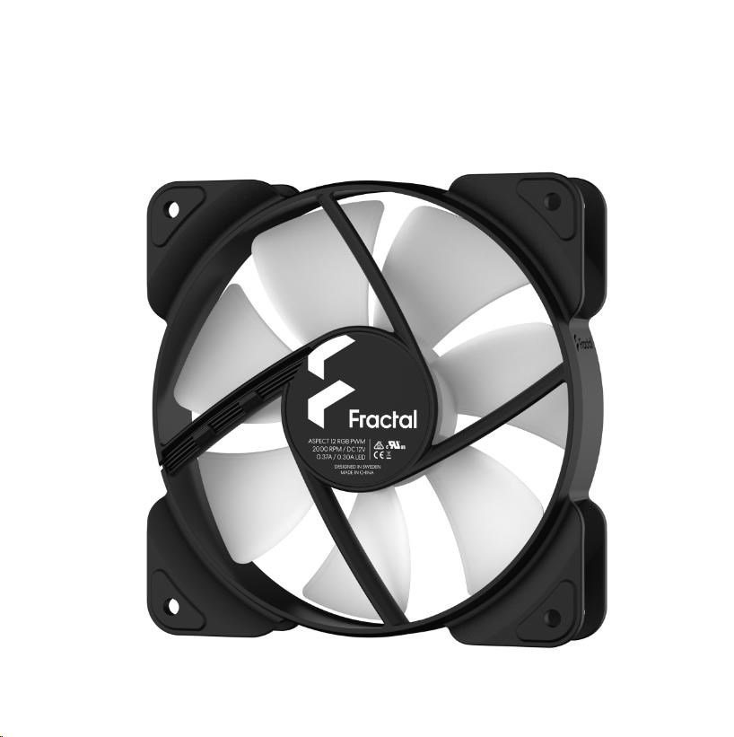 FRACTAL DESIGN ventilátor Aspect 12 RGB PWM Black Frame 3-pack,  120mm4 