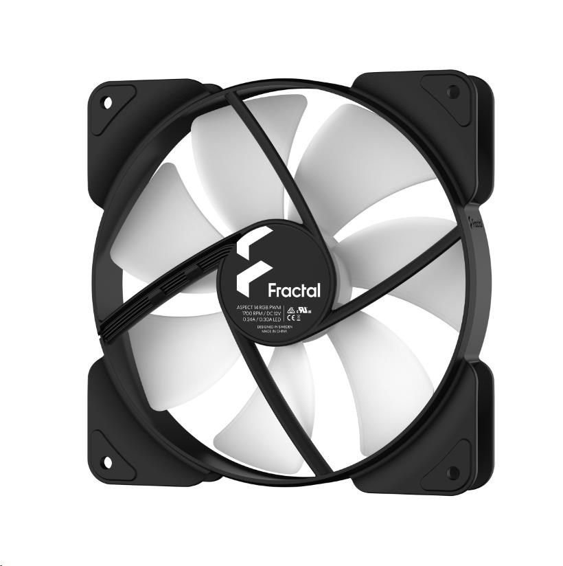 FRACTAL DESIGN ventilátor Aspect 14 RGB PWM Black Frame,  140mm3 