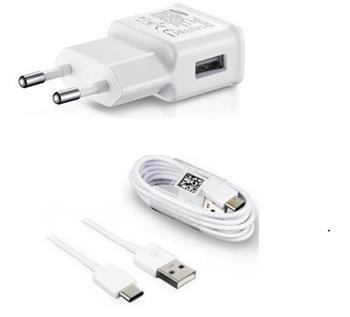 Sieťová nabíjačka Samsung EP-TA20EBE + EP-DG950CBE,  USB-C,  biela - bulk0 
