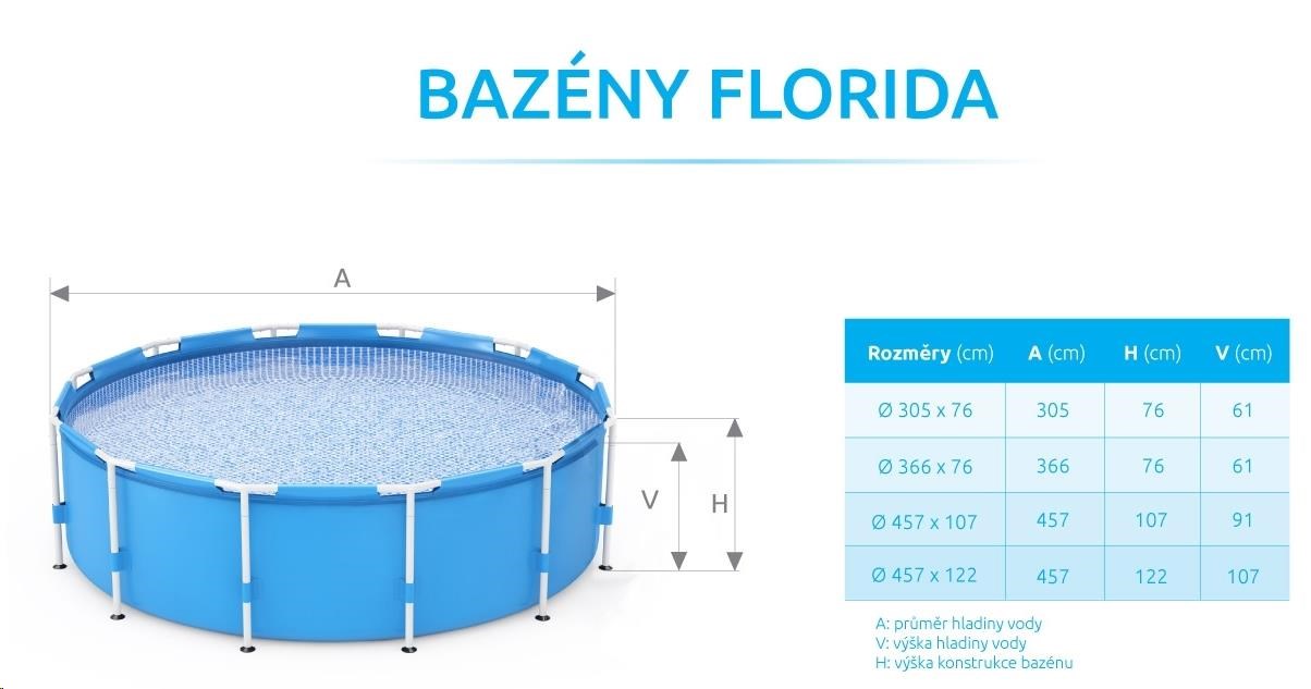 Marimex Bazén Florida 3, 05x0, 91 m bez filtrace - motiv RATAN2 