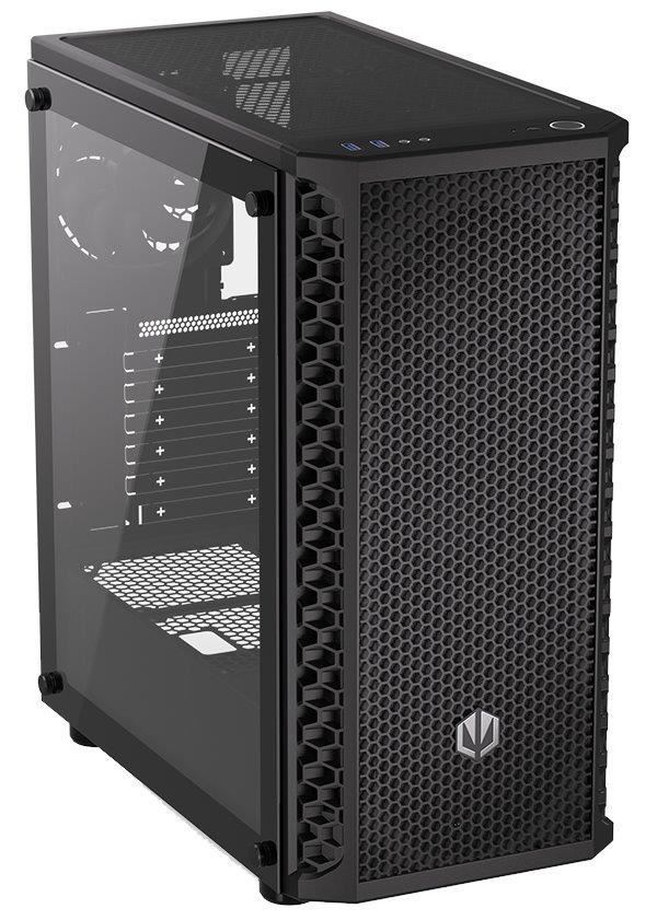 ENDORFY Case Signum 300 Air,  Průhledná bočnice,  ATX,   4x120mm,  černá0 