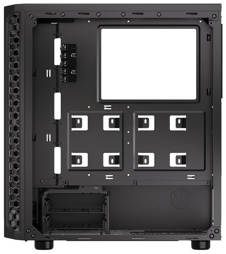 ENDORFY Case Signum 300 Air,  Průhledná bočnice,  ATX,   4x120mm,  černá4 