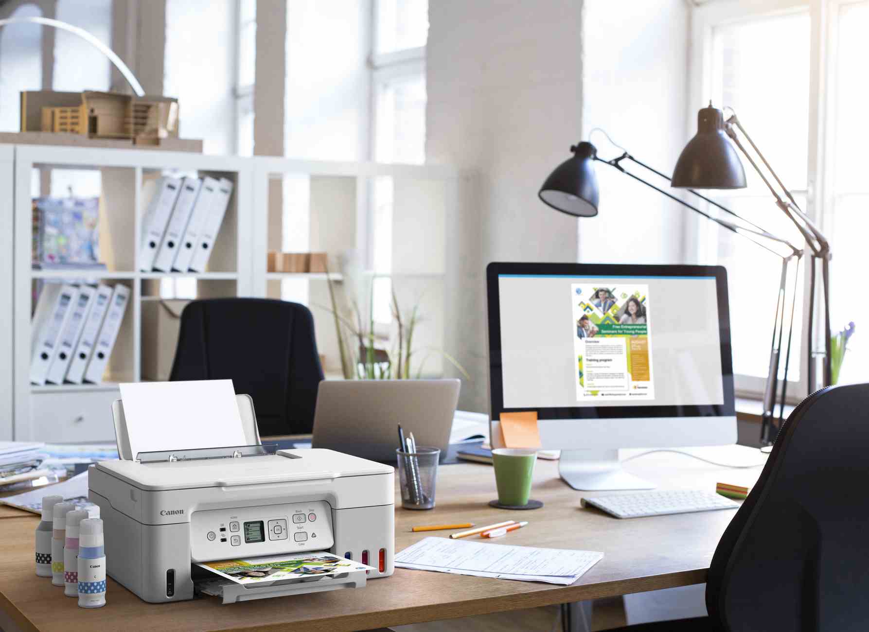 Canon PIXMA Tiskárna bílá G3470 WHITE (doplnitelné zásobníky inkoustu) - MF (tisk, kopírka, sken),  USB,  Wi-Fi - A4/ 11min.2 