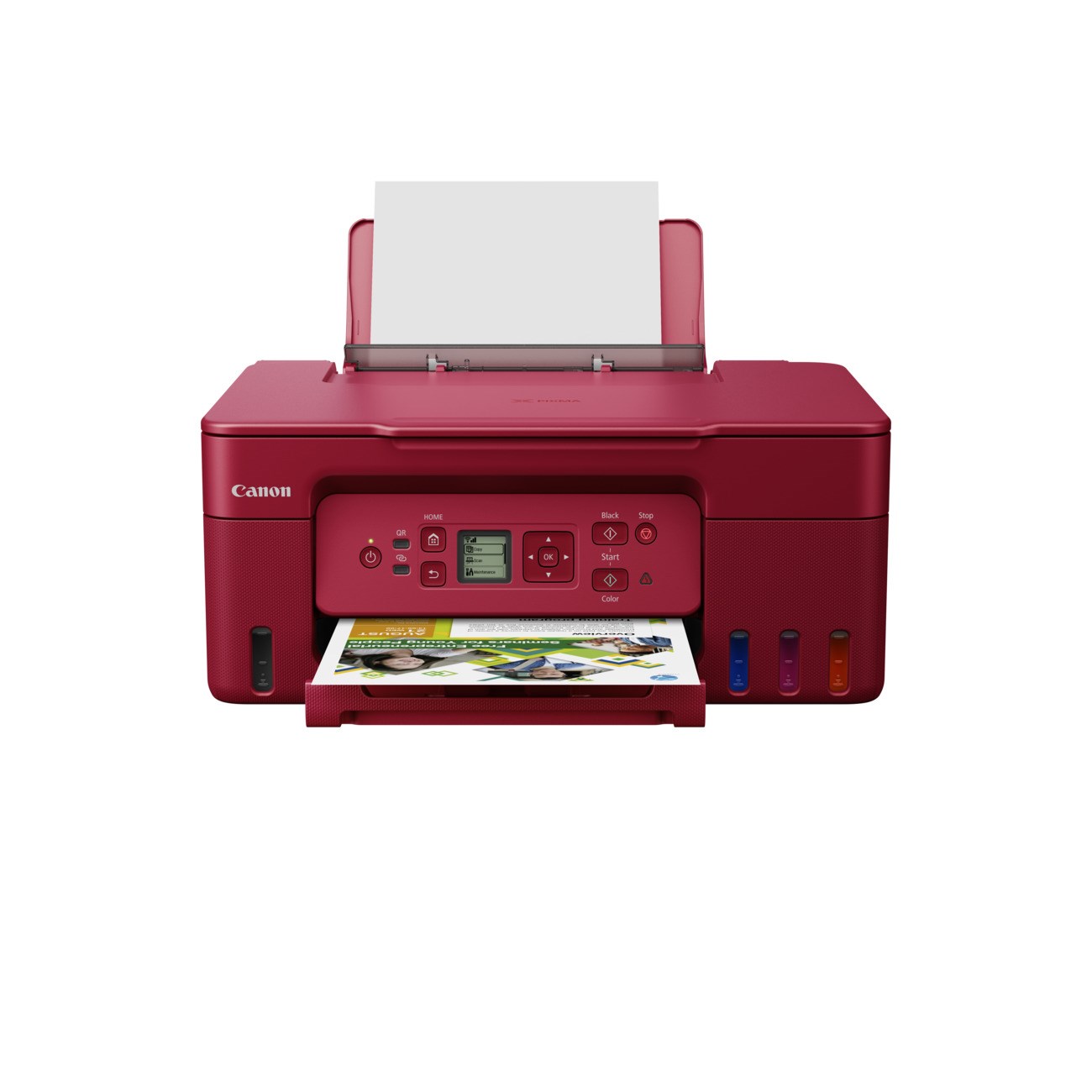 Canon PIXMA Tiskárna červená G3470 RED (doplnitelné zásobníky inkoustu) - MF (tisk, kopírka, sken),  USB,  Wi-Fi - A4/ 11min.4 