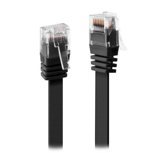 XtendLan patch kábel Cat6,  UTP - 10m,  čierny,  plochý0 
