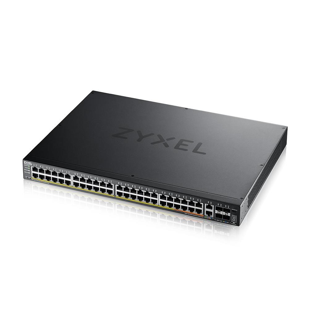 Zyxel XGS2220-54HP,  L3 Access Switch,  600W PoE,  40xPoE+/ 10xPoE++,  48x1G RJ45 2x10mG RJ45,  4x10G SFP+ Uplink,  incl. 1 yr1 