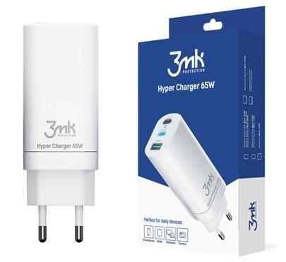 3mk síťová nabíječka - Hyper Charger 65W,  bílá0 