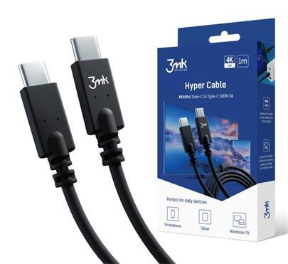 3mk datový kabel - Hyper Cable 4k60Hz 1m 100W C to C, černá1 