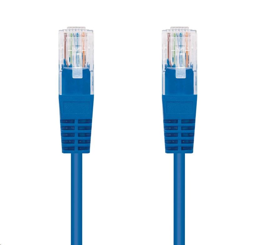 C-TECH kabel patchcord Cat5e, UTP, modrý, 2m0 